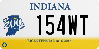 IN license plate 154WT