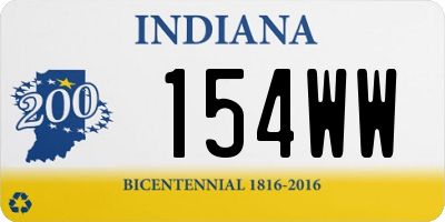 IN license plate 154WW