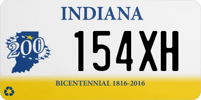 IN license plate 154XH