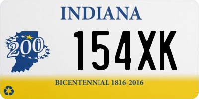 IN license plate 154XK