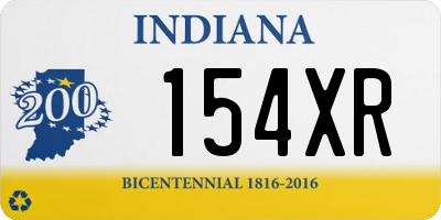 IN license plate 154XR