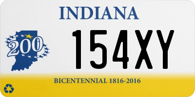 IN license plate 154XY