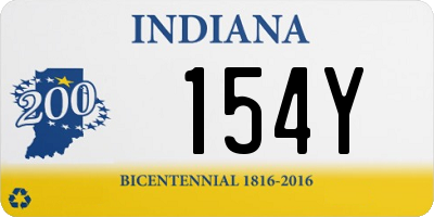 IN license plate 154Y