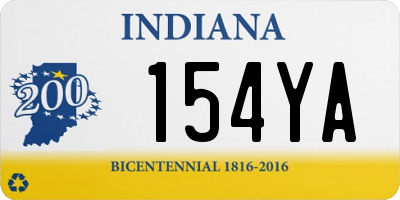 IN license plate 154YA