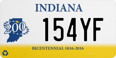 IN license plate 154YF