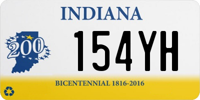 IN license plate 154YH