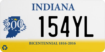 IN license plate 154YL