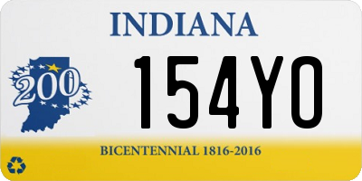 IN license plate 154YO