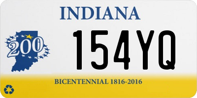 IN license plate 154YQ