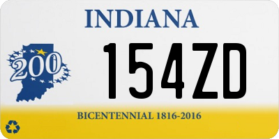 IN license plate 154ZD