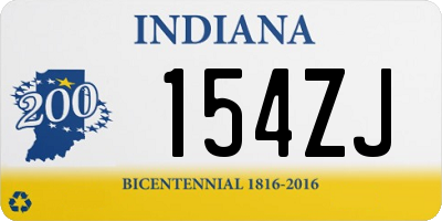 IN license plate 154ZJ