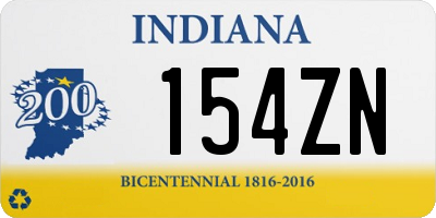 IN license plate 154ZN