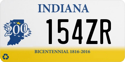 IN license plate 154ZR