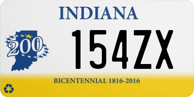 IN license plate 154ZX