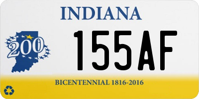 IN license plate 155AF