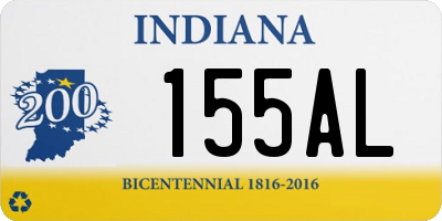 IN license plate 155AL
