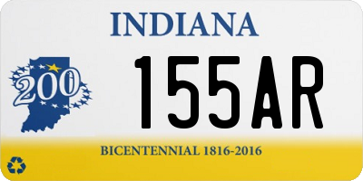 IN license plate 155AR