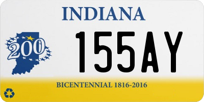 IN license plate 155AY