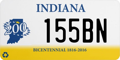 IN license plate 155BN