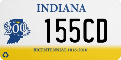 IN license plate 155CD