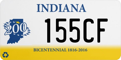 IN license plate 155CF