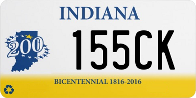 IN license plate 155CK