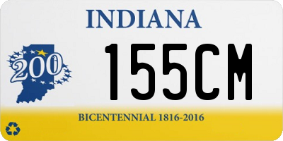 IN license plate 155CM