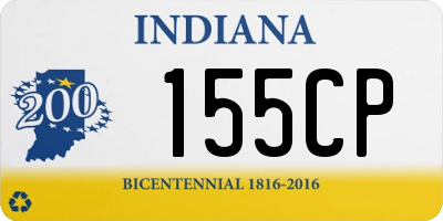 IN license plate 155CP