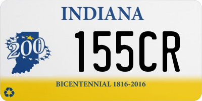 IN license plate 155CR