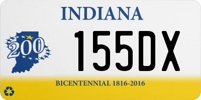 IN license plate 155DX