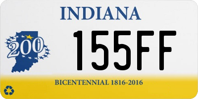 IN license plate 155FF