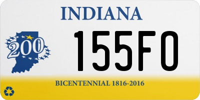 IN license plate 155FO