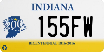 IN license plate 155FW