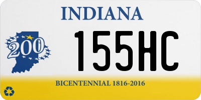IN license plate 155HC