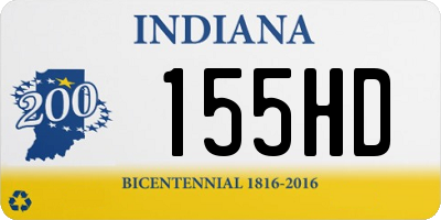 IN license plate 155HD