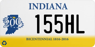 IN license plate 155HL