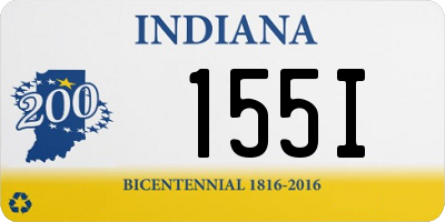 IN license plate 155I