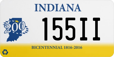 IN license plate 155II