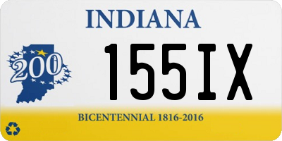 IN license plate 155IX