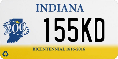 IN license plate 155KD