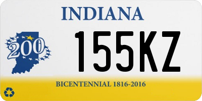 IN license plate 155KZ