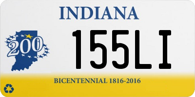 IN license plate 155LI