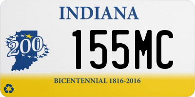 IN license plate 155MC