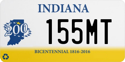 IN license plate 155MT