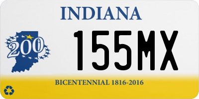 IN license plate 155MX