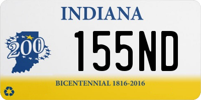 IN license plate 155ND