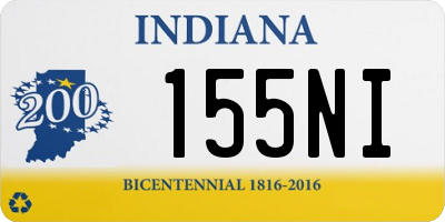 IN license plate 155NI