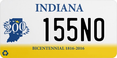 IN license plate 155NO