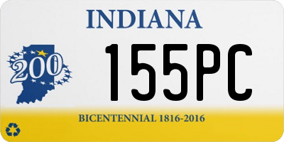 IN license plate 155PC