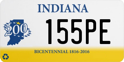 IN license plate 155PE